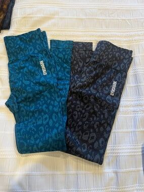 Gymshark Teal Patterned Leggings